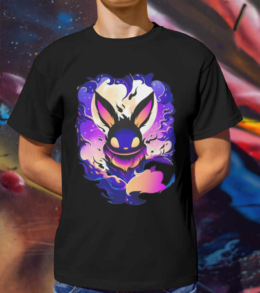 Eevee Darkness Cosmic Evolution Fantasy Anime T-Shirt