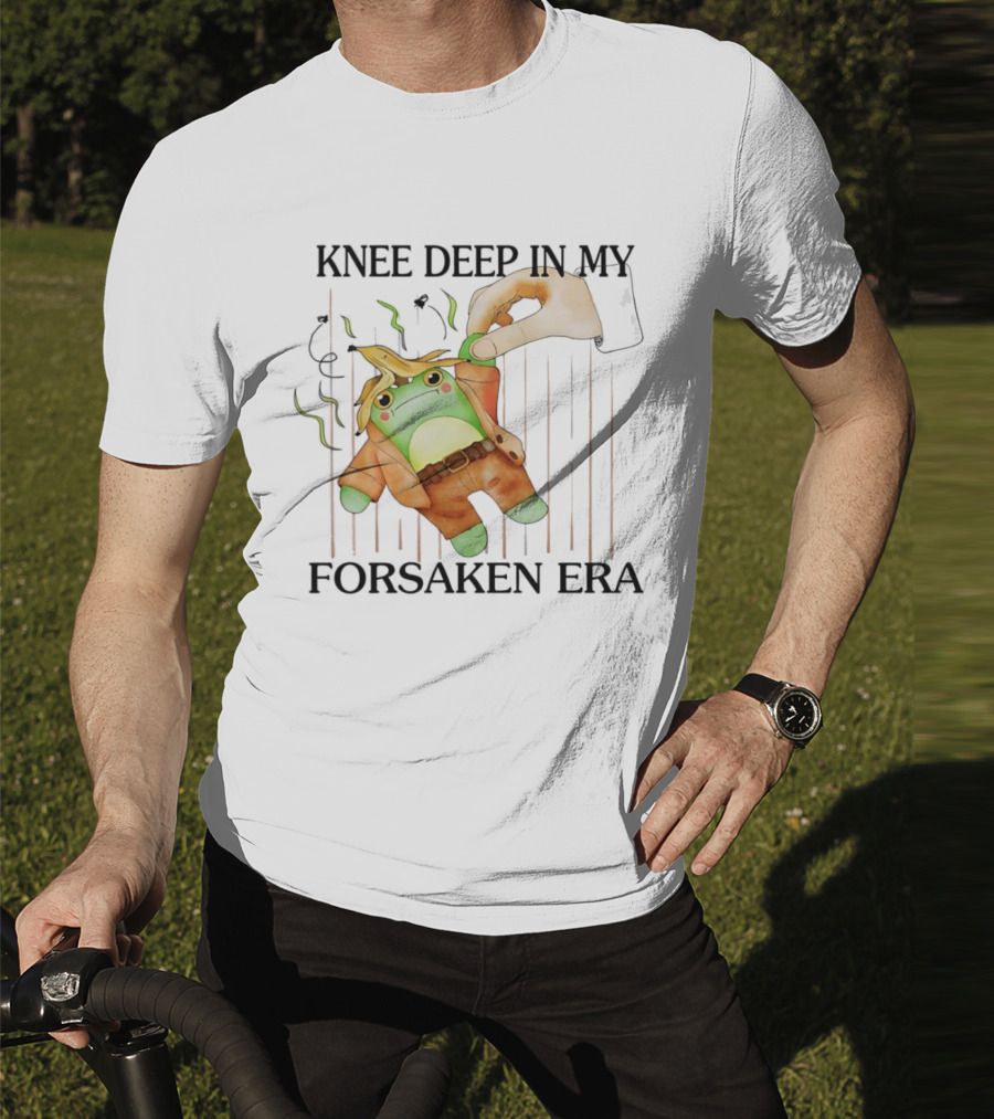 Knee Deep In My Forsaken Era Frog In Banana Peel T-Shirt