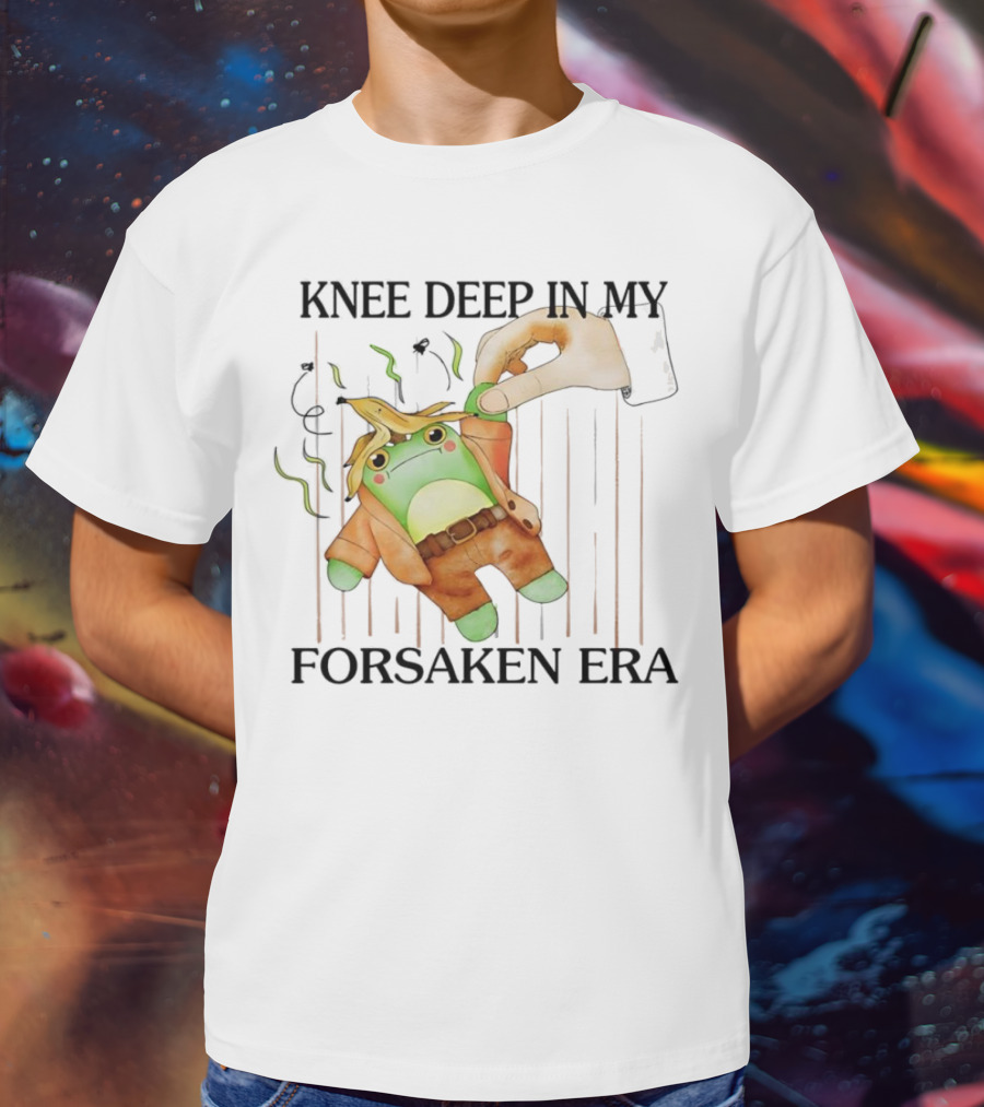 Knee Deep In My Forsaken Era Frog In Banana Peel T-Shirt