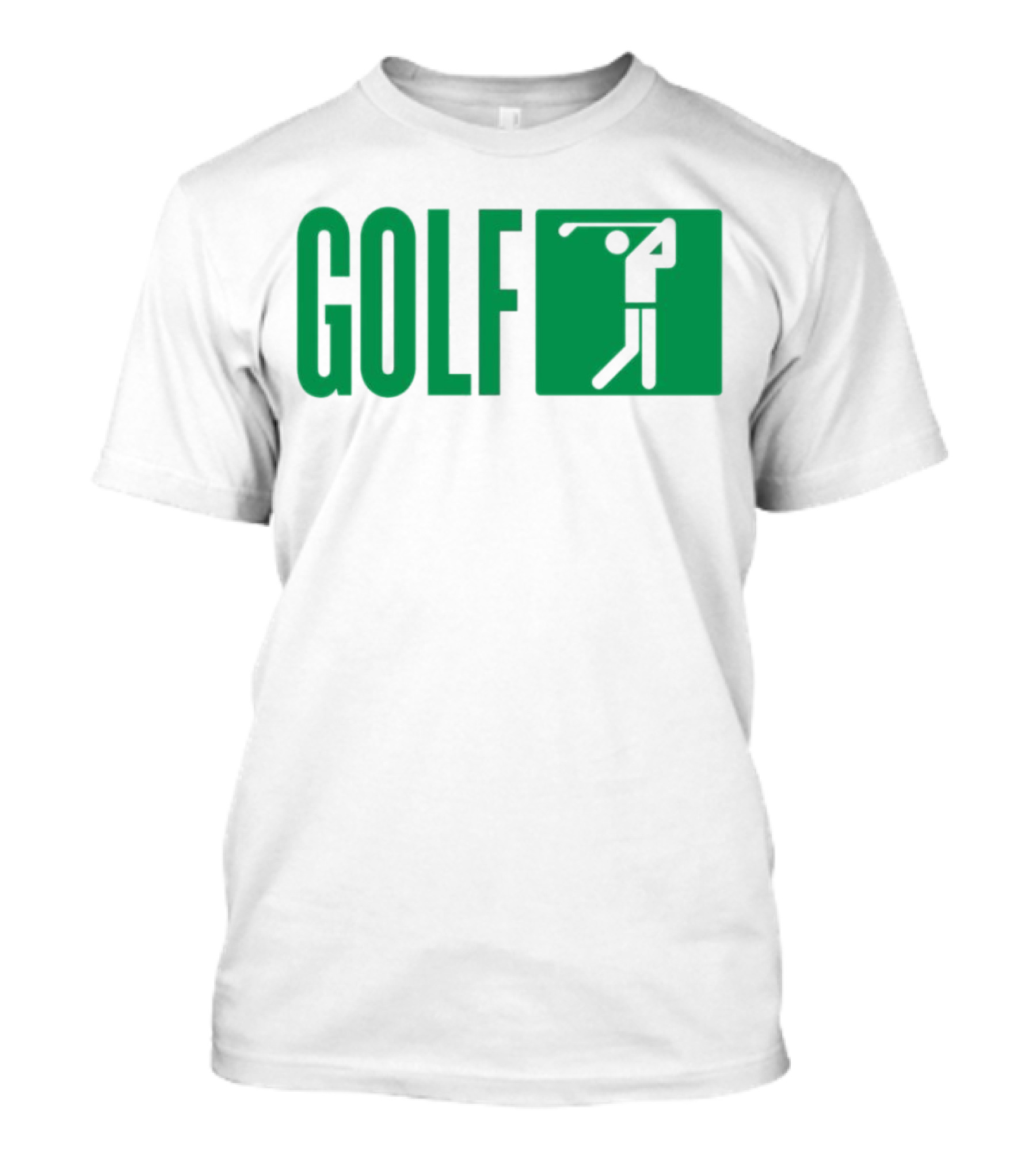 GOLF Swing Silhouette Icon Green T-Shirt
