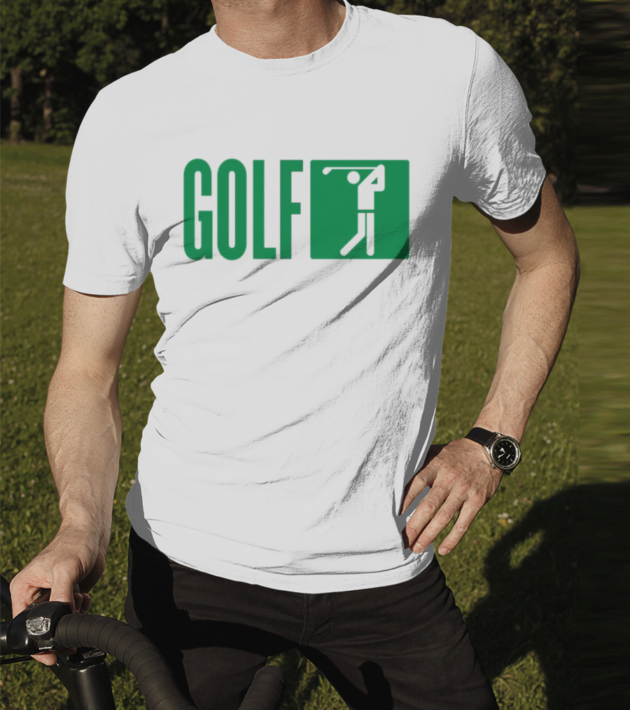 GOLF Swing Silhouette Icon Green T-Shirt