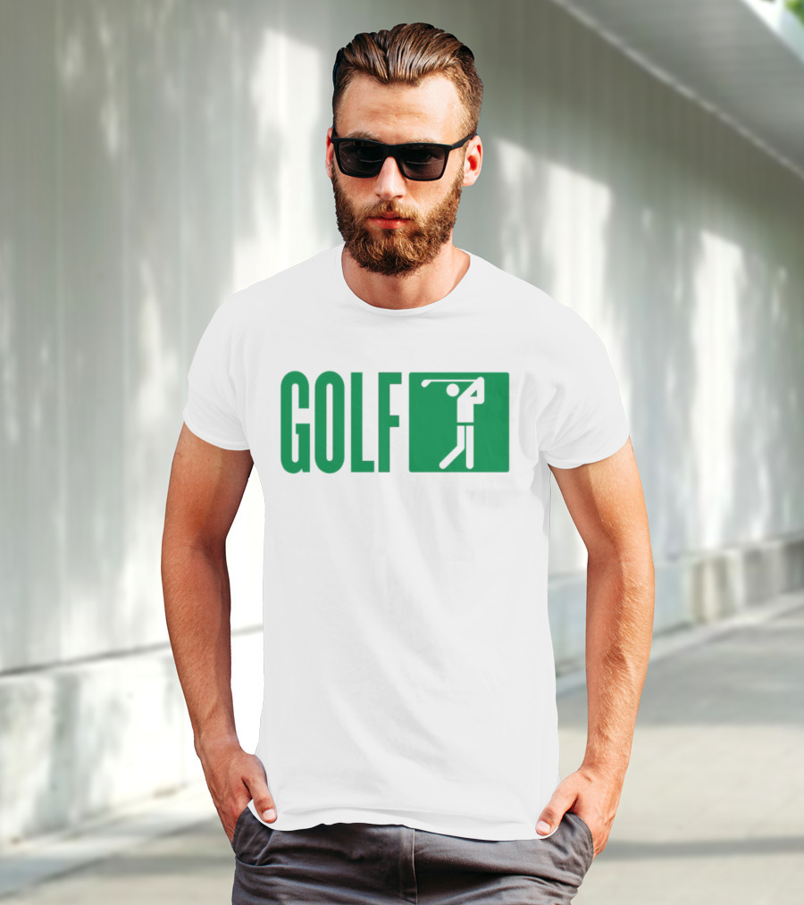 GOLF Swing Silhouette Icon Green T-Shirt