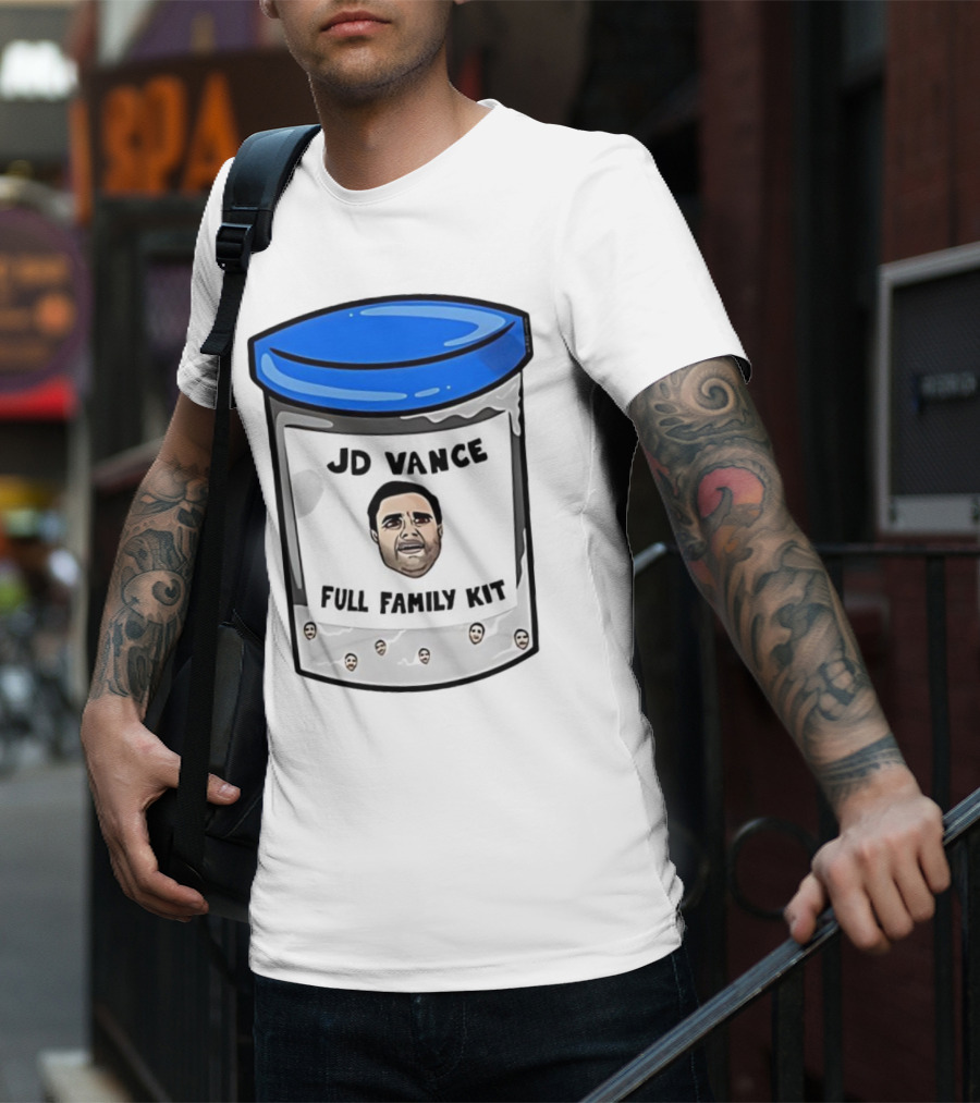 JD Vance Full Family Kit Face Jar Black Blue Lid T-Shirt