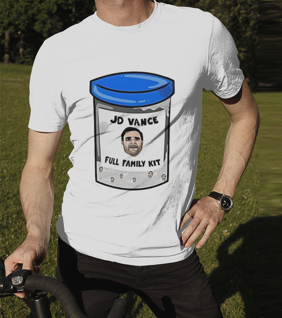 JD Vance Full Family Kit Face Jar Black Blue Lid T-Shirt