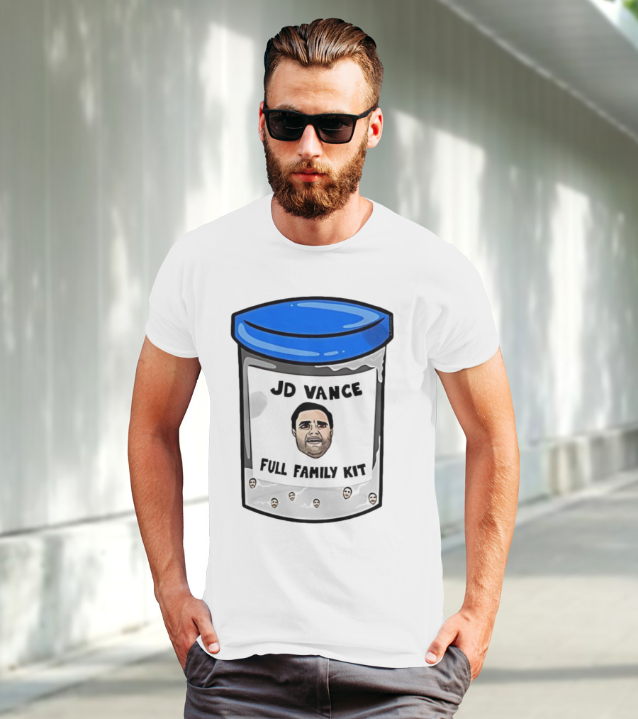 JD Vance Full Family Kit Face Jar Black Blue Lid T-Shirt