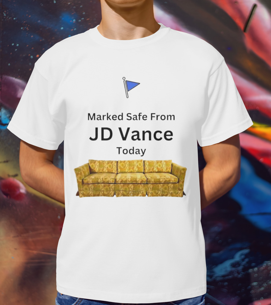 Marked Safe From JD Vance Today Yellow Floral Sofa T-Shirt