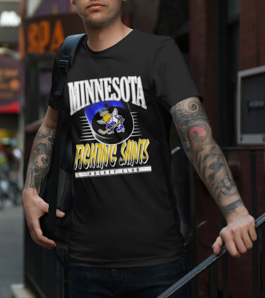 Minnesota Fighting Saints Hockey Club Winged Angel T-Shirt