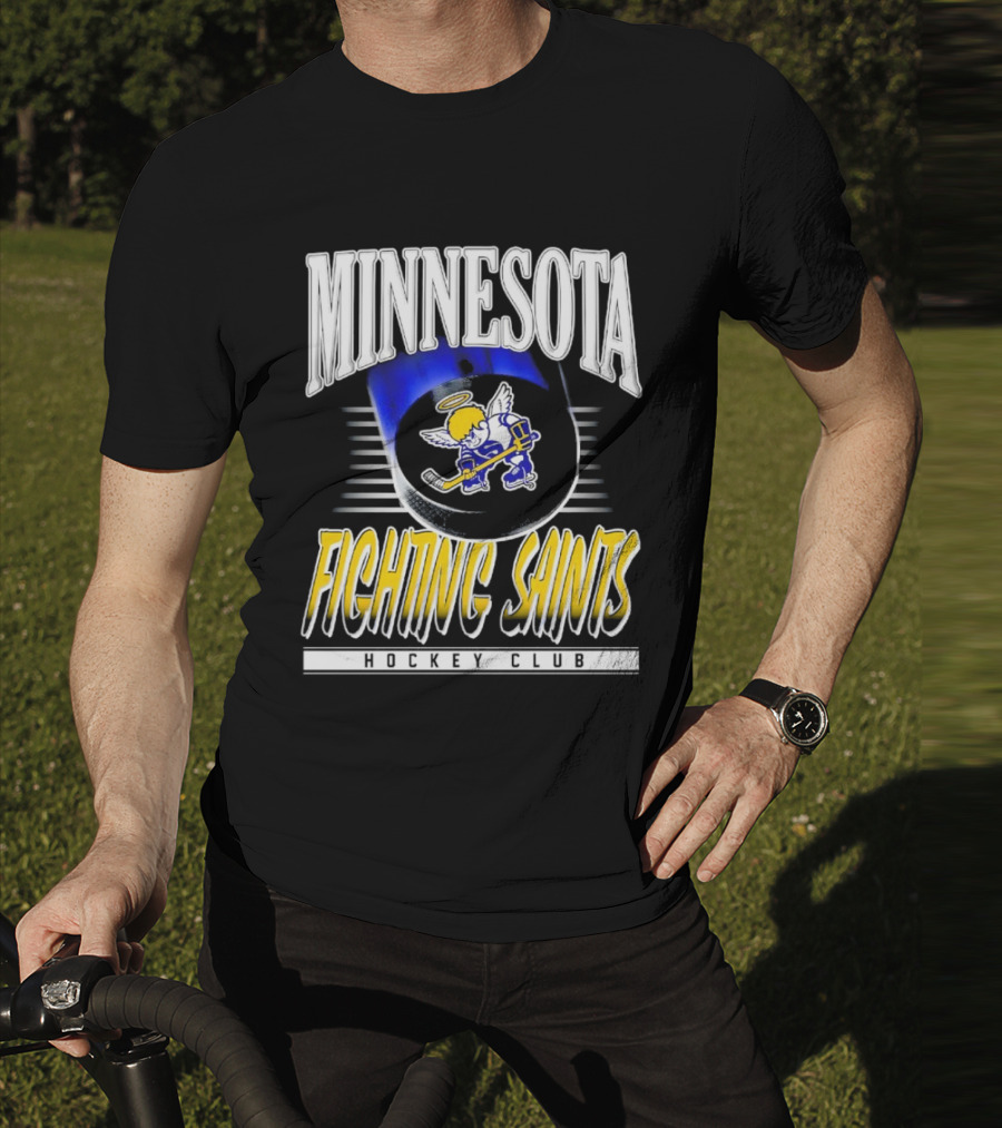 Minnesota Fighting Saints Hockey Club Winged Angel T-Shirt