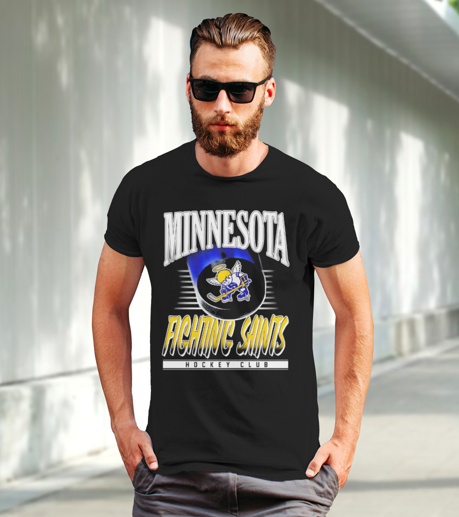 Minnesota Fighting Saints Hockey Club Winged Angel T-Shirt