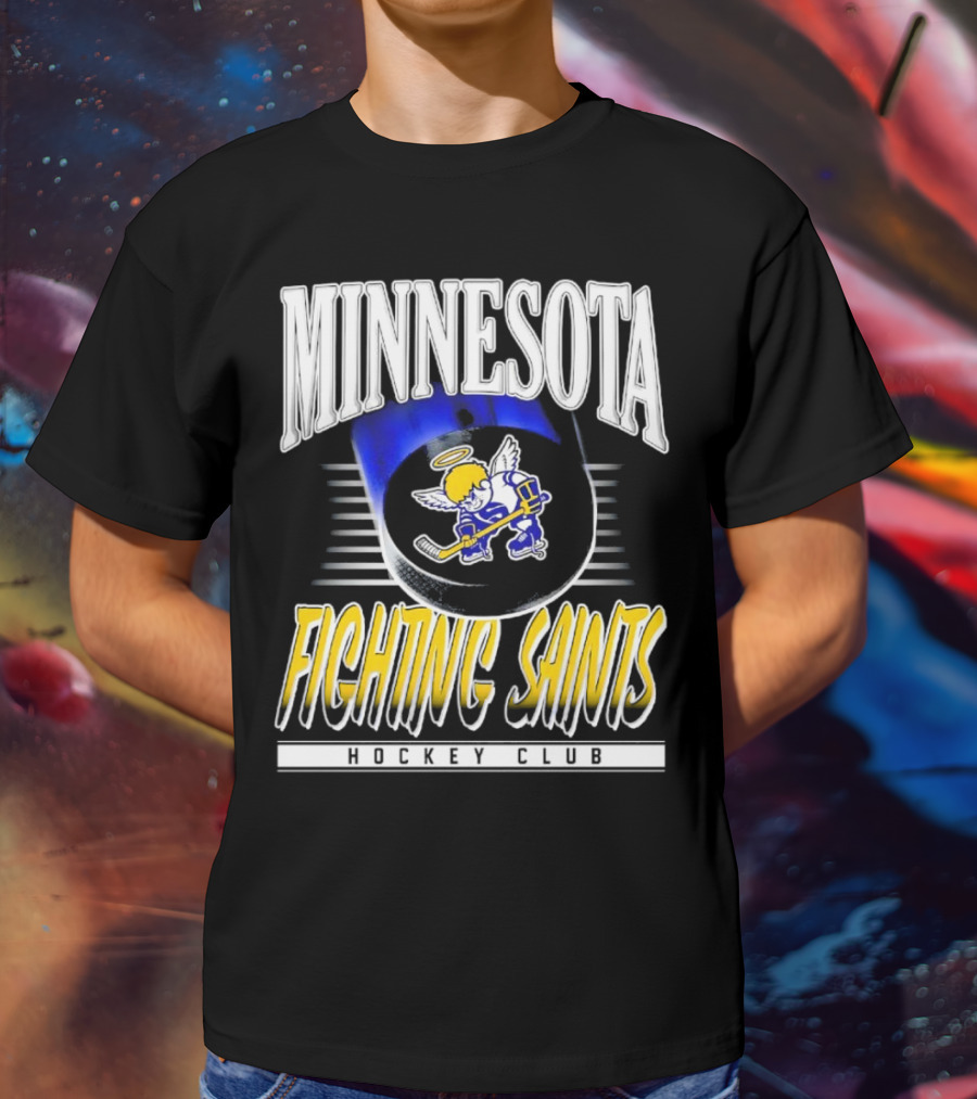 Minnesota Fighting Saints Hockey Club Winged Angel T-Shirt