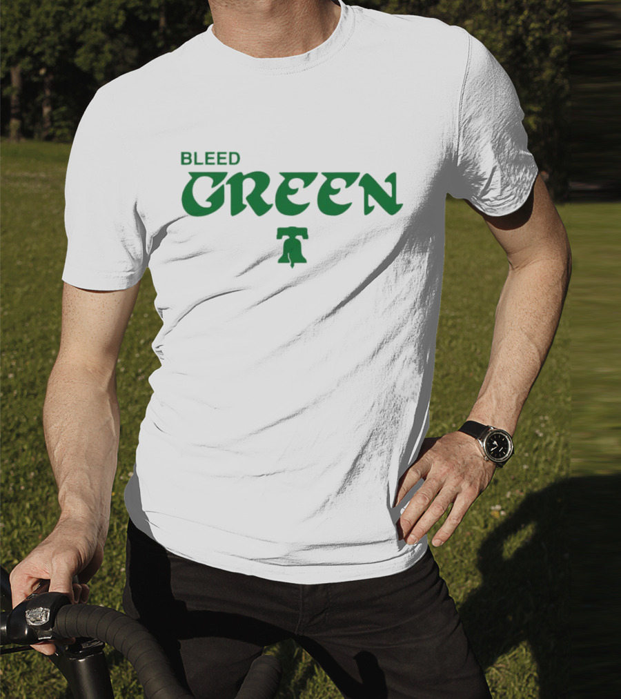Philadelphia Eagles Bleed Green Liberty Bell T-Shirt