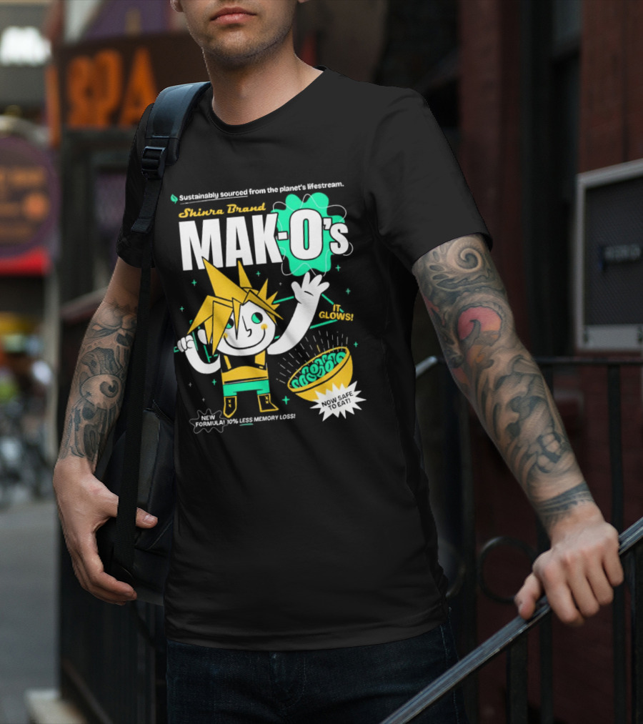 Shinra Brand Mak-0's Sustainably Sourced It Glows New Formula 10% Less Memory Loss Now Safe To Eat T-Shirt