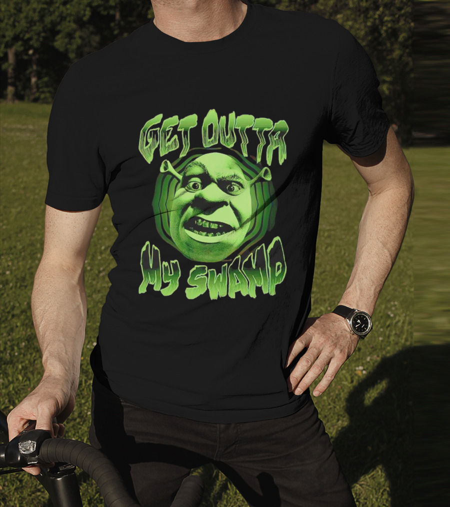 Get Outta My Swamp Shrek Face T-Shirt