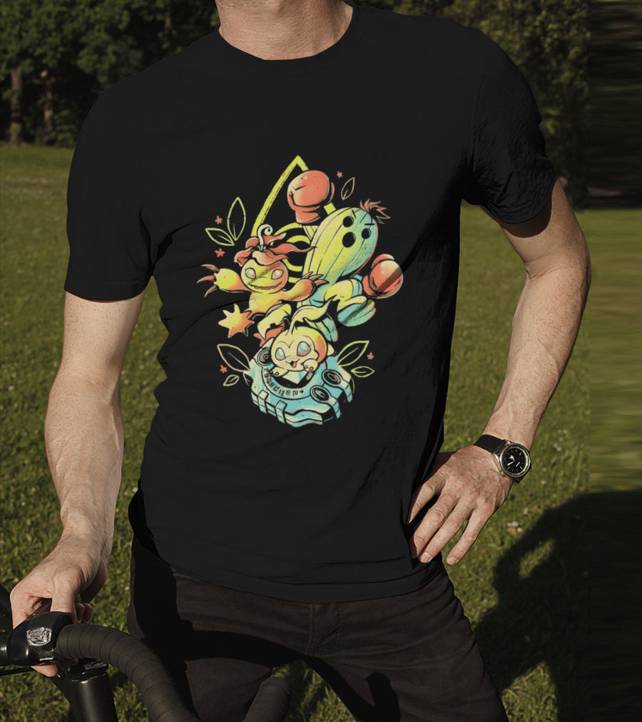Tanemon Palmon Togemon Retro Digivice T-Shirt