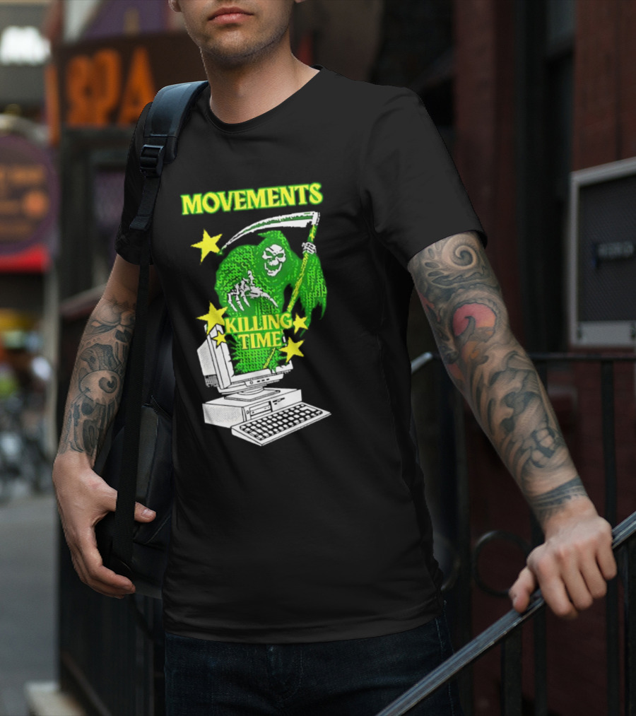 Movements Killing Time Reaper With Computer T-Shirt
