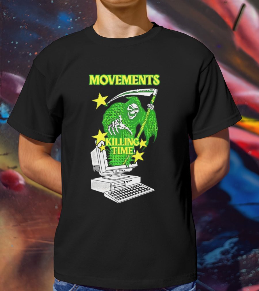 Movements Killing Time Reaper With Computer T-Shirt