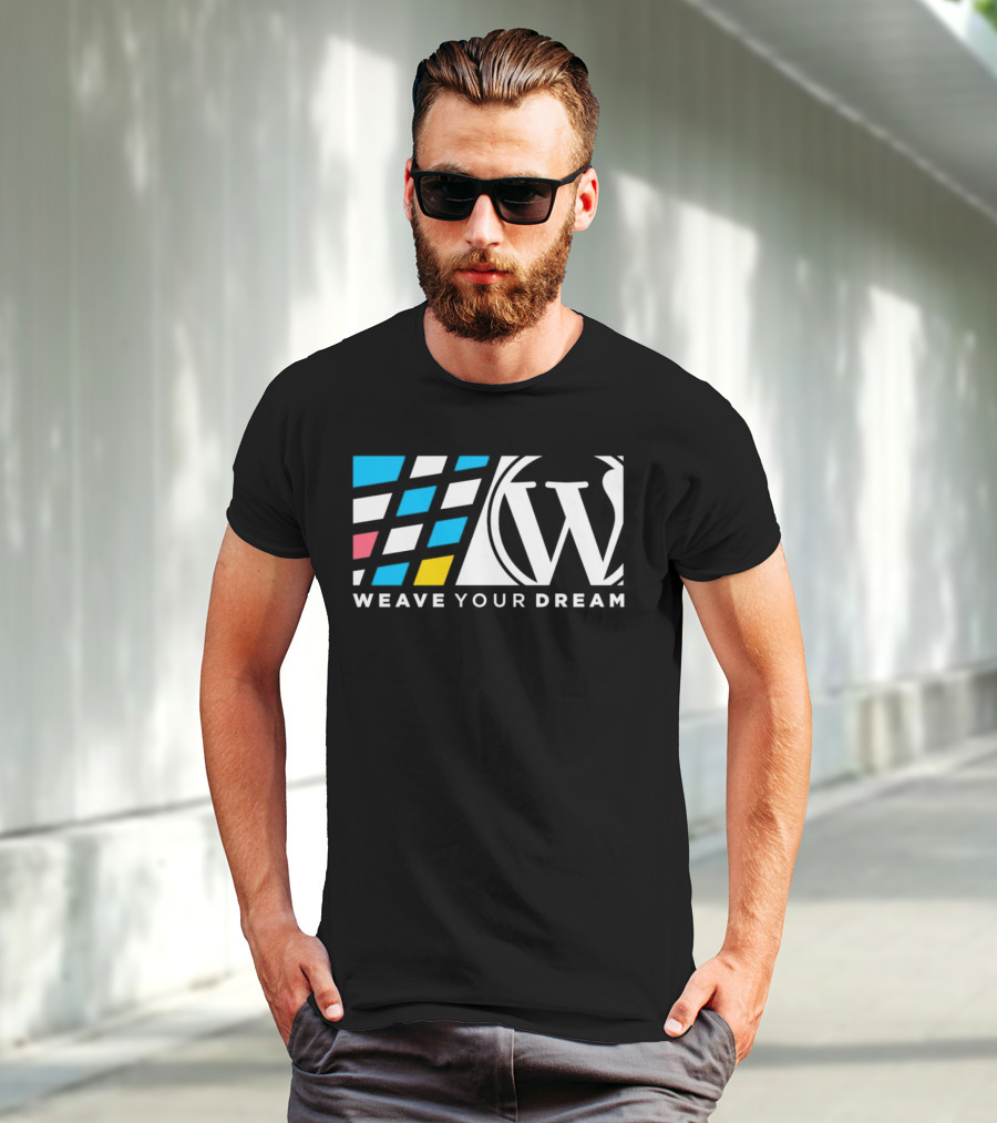 Weave Your Dream W Logo With Colorful Shapes T-Shirt