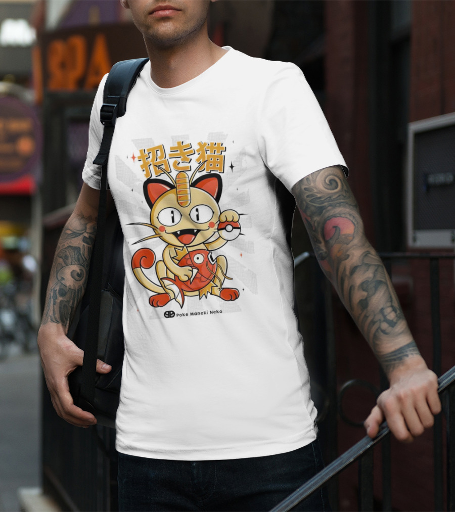 Meowth Poke Maneki Neko 招き猫 T-Shirt