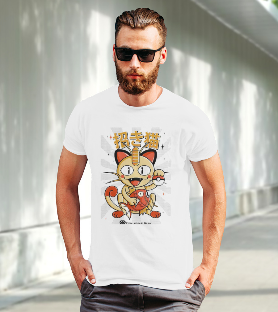 Meowth Poke Maneki Neko 招き猫 T-Shirt