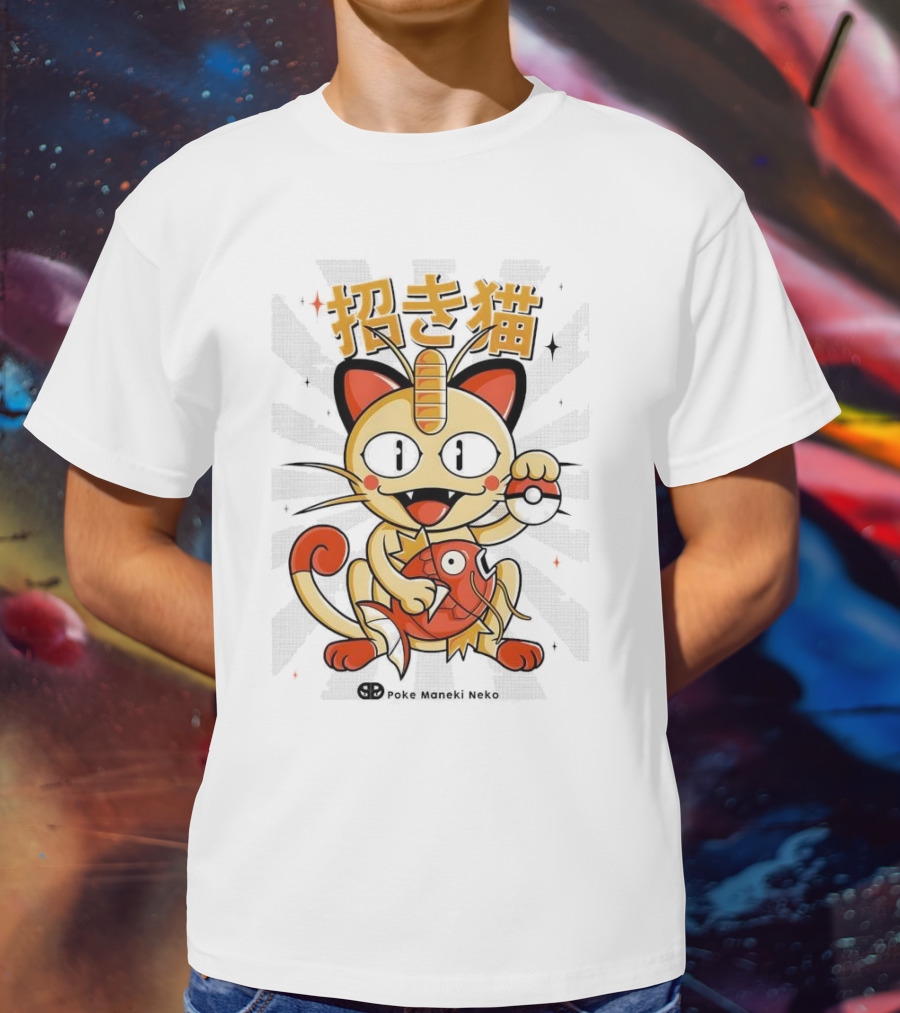 Meowth Poke Maneki Neko 招き猫 T-Shirt
