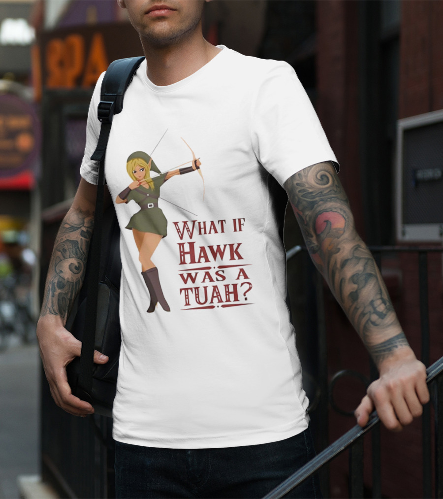 What If Hawk Was A Tuah? Zelda Archer In Green Tunic T-Shirt