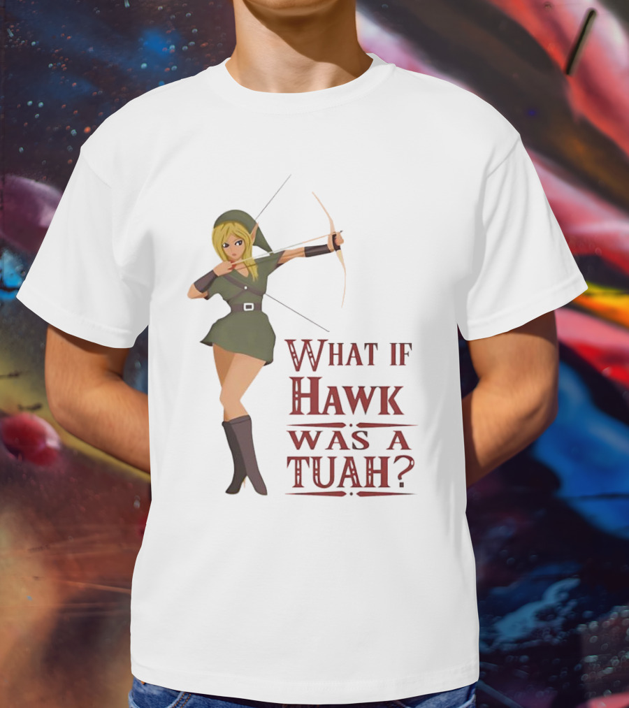 What If Hawk Was A Tuah? Zelda Archer In Green Tunic T-Shirt