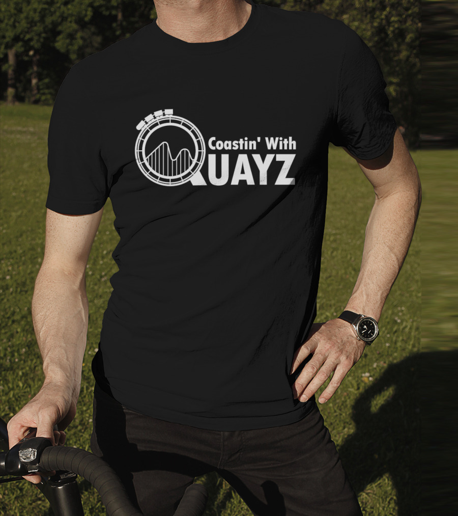 Coastin' With Quayz Roller Coaster Line T-Shirt