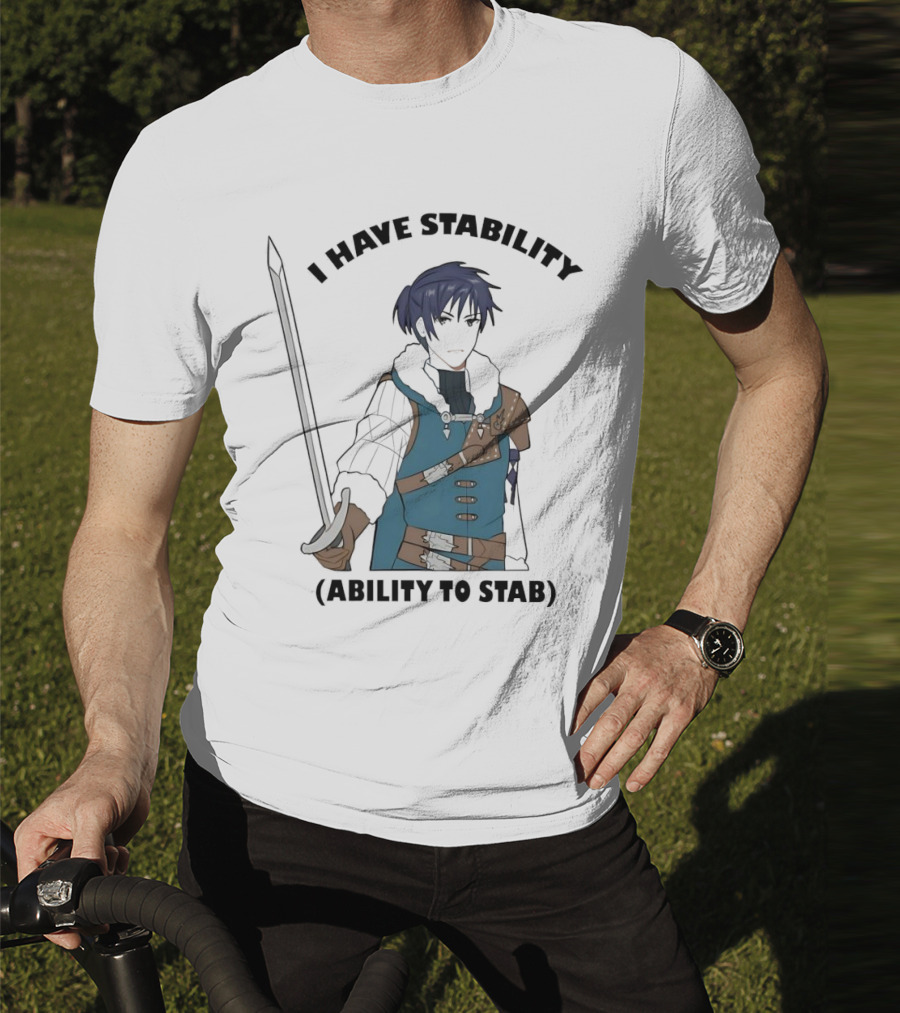 I Have Stability Ability To Stab Blue-Haired Anime Character Katie Gavin Photo T-Shirt