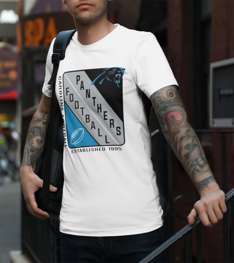Carolina Panthers Football Shield Established 1995 T-Shirt