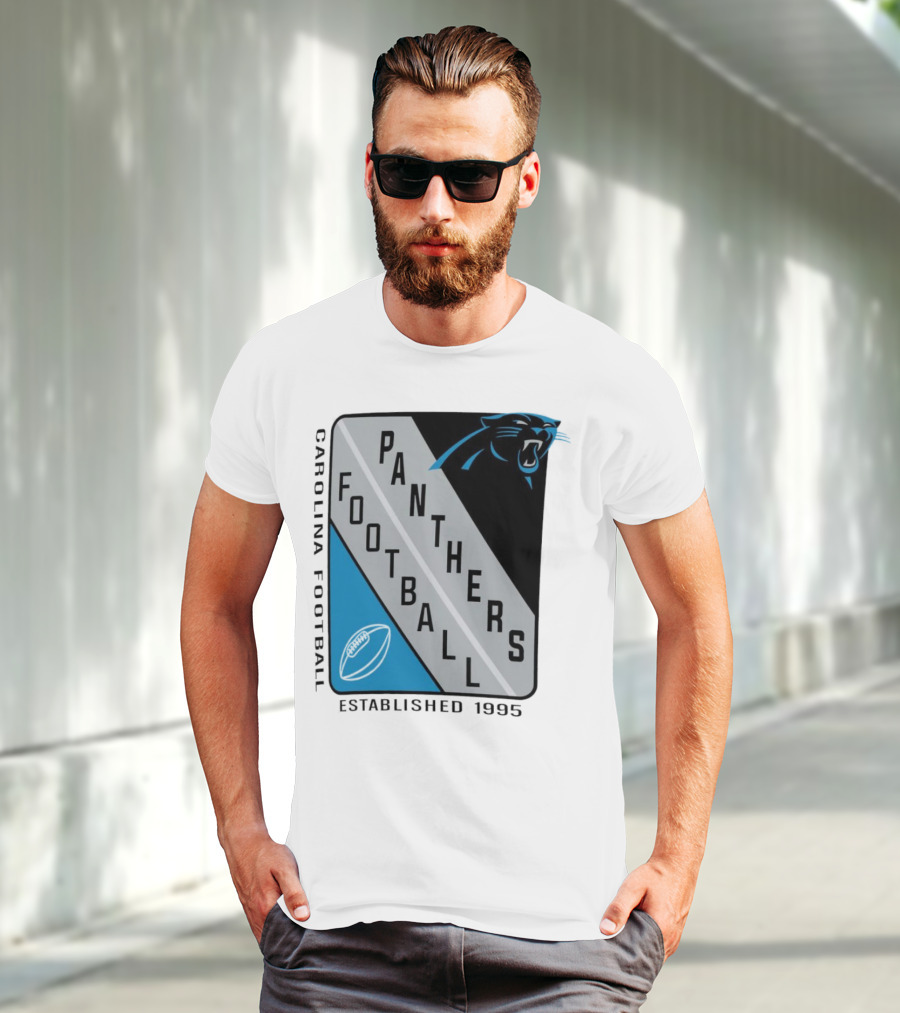 Carolina Panthers Football Shield Established 1995 T-Shirt