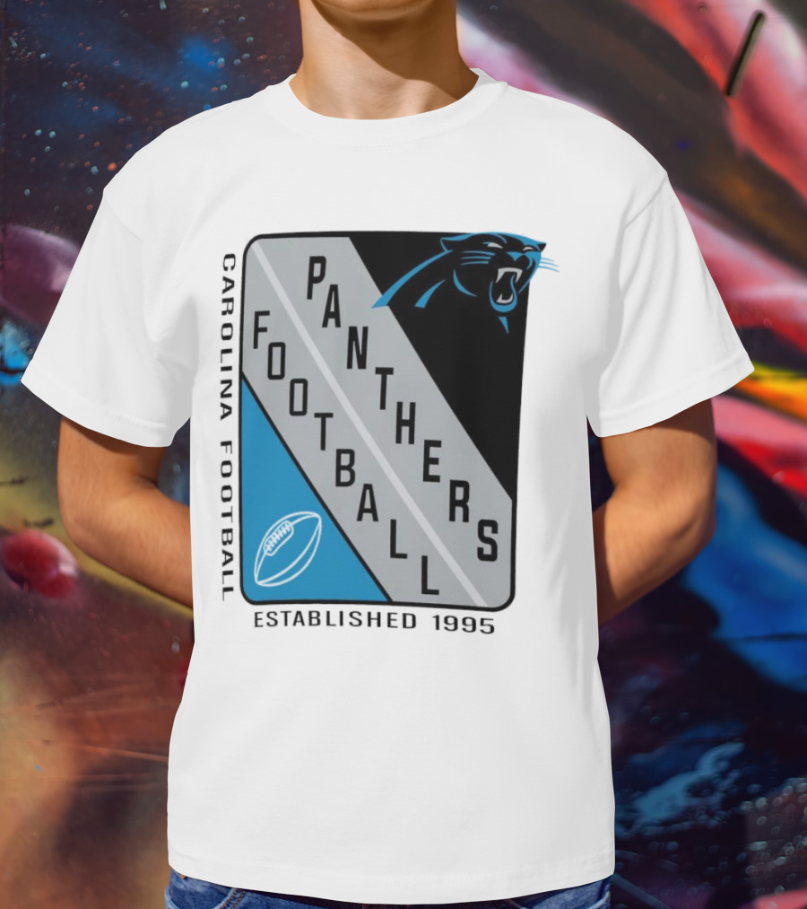 Carolina Panthers Football Shield Established 1995 T-Shirt