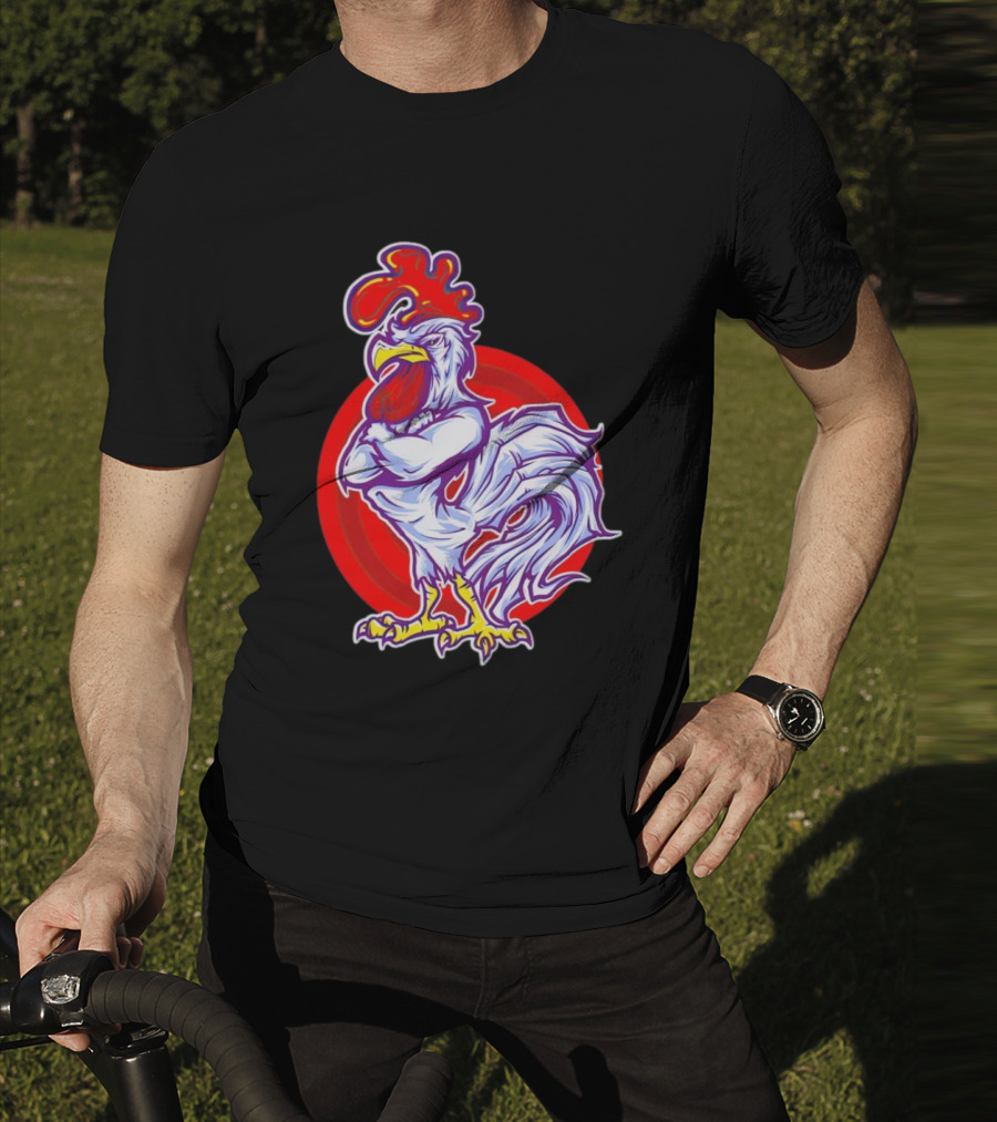 Cookei Chicken Muscle Rooster T-Shirt