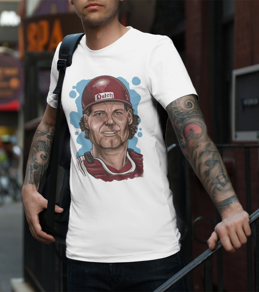 Darren Daulton Philadelphia Phillies Dutch Cartoon T-Shirt