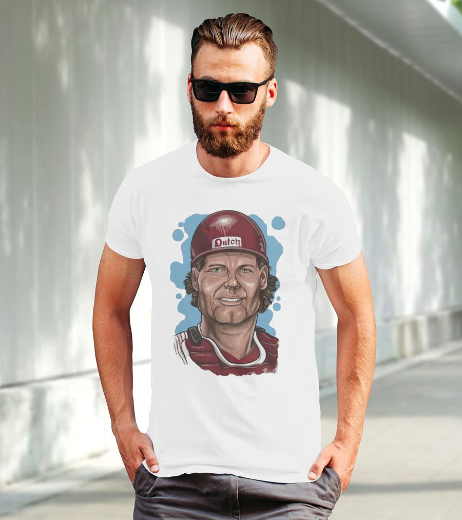 Darren Daulton Philadelphia Phillies Dutch Cartoon T-Shirt