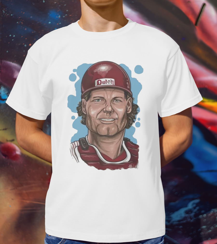 Darren Daulton Philadelphia Phillies Dutch Cartoon T-Shirt