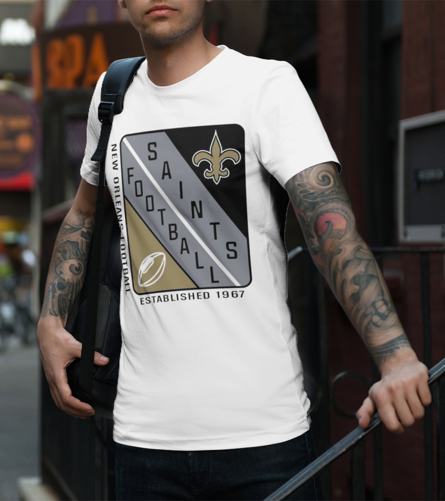 New Orleans Saints Football Shield Established 1967 Fleur-de-lis T-Shirt