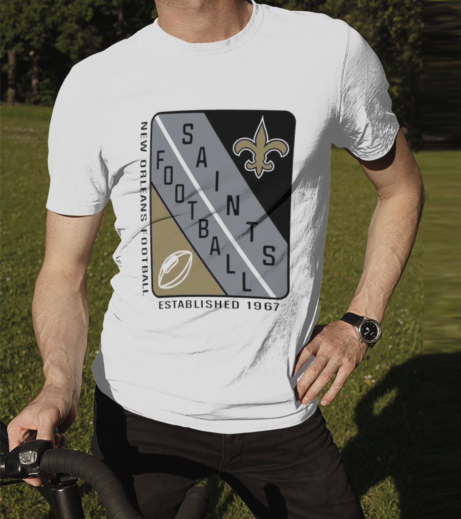 New Orleans Saints Football Shield Established 1967 Fleur-de-lis T-Shirt