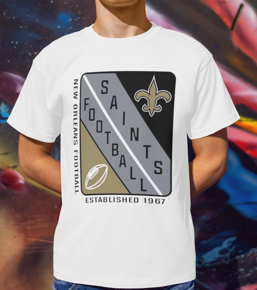 New Orleans Saints Football Shield Established 1967 Fleur-de-lis T-Shirt