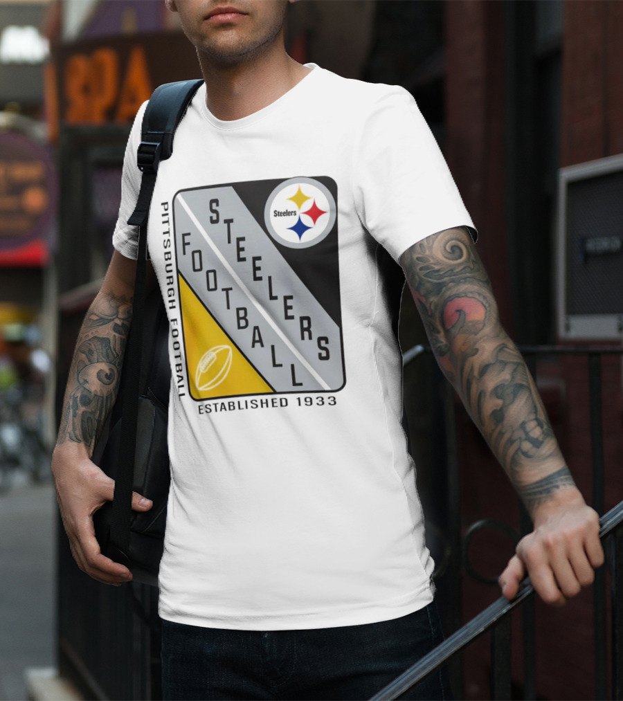 Pittsburgh Steelers Football Established 1933 Shield T-Shirt