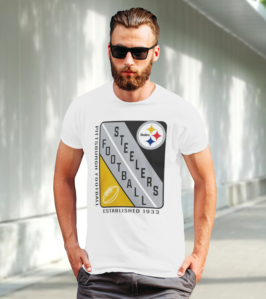 Pittsburgh Steelers Football Established 1933 Shield T-Shirt