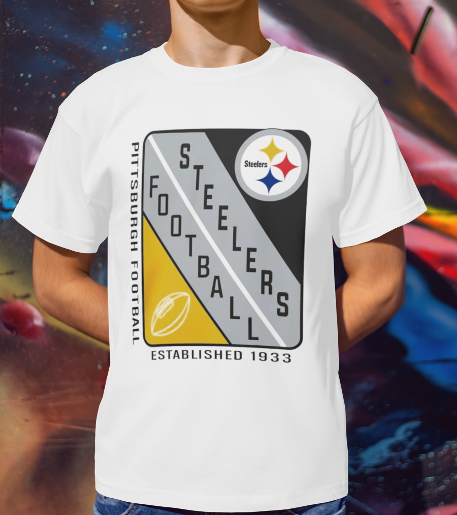 Pittsburgh Steelers Football Established 1933 Shield T-Shirt