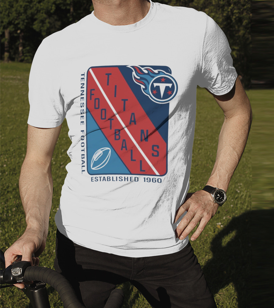 Tennessee Titans Football Established 1960 NFL Shield T-Shirt