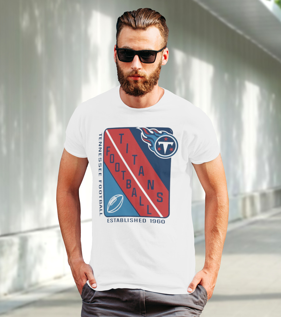 Tennessee Titans Football Established 1960 NFL Shield T-Shirt