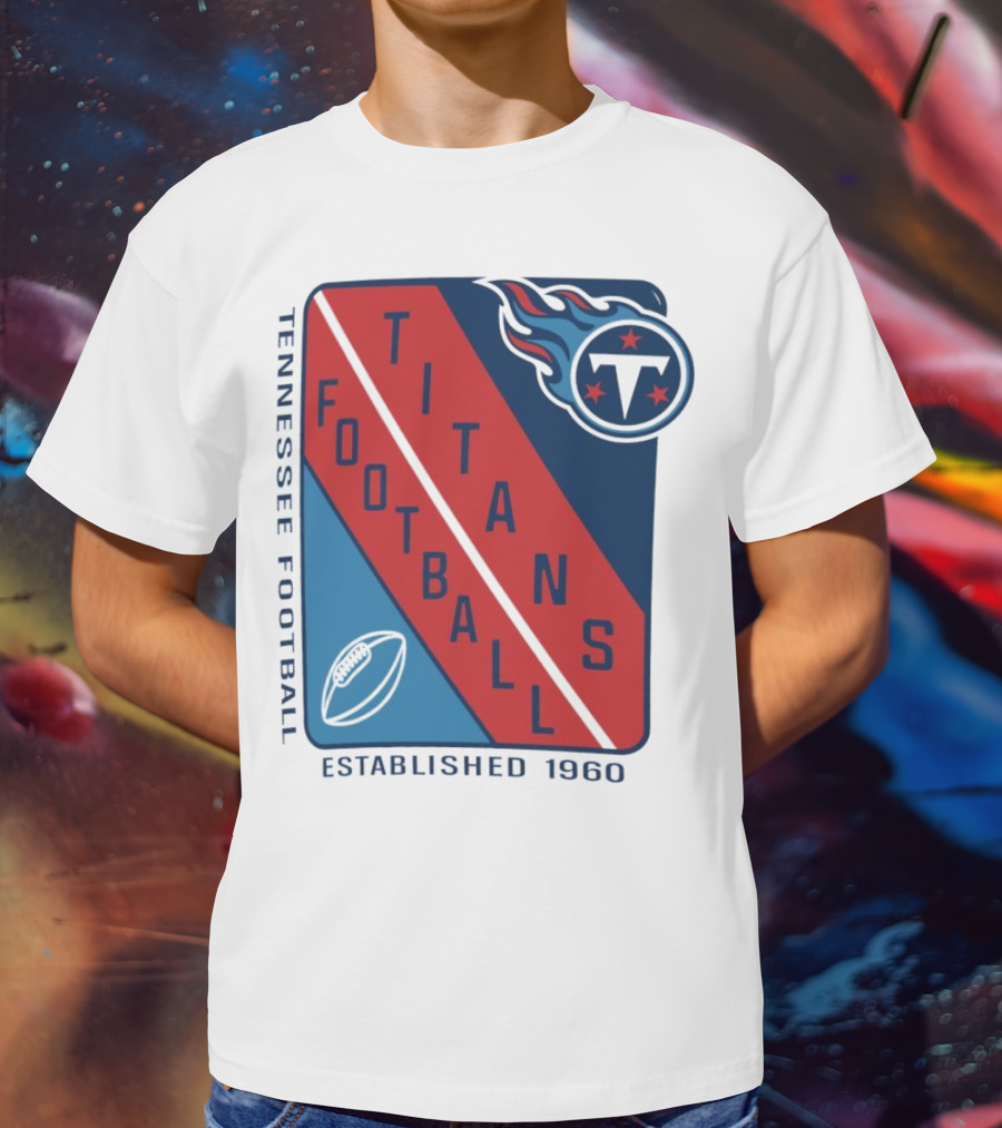 Tennessee Titans Football Established 1960 NFL Shield T-Shirt