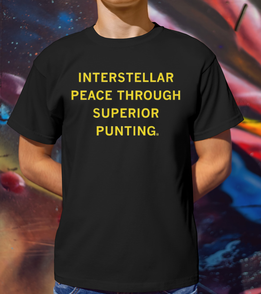 Iowa Hawkeyes Kirk Ferentz Interstellar Peace Through Superior Punting T-Shirt
