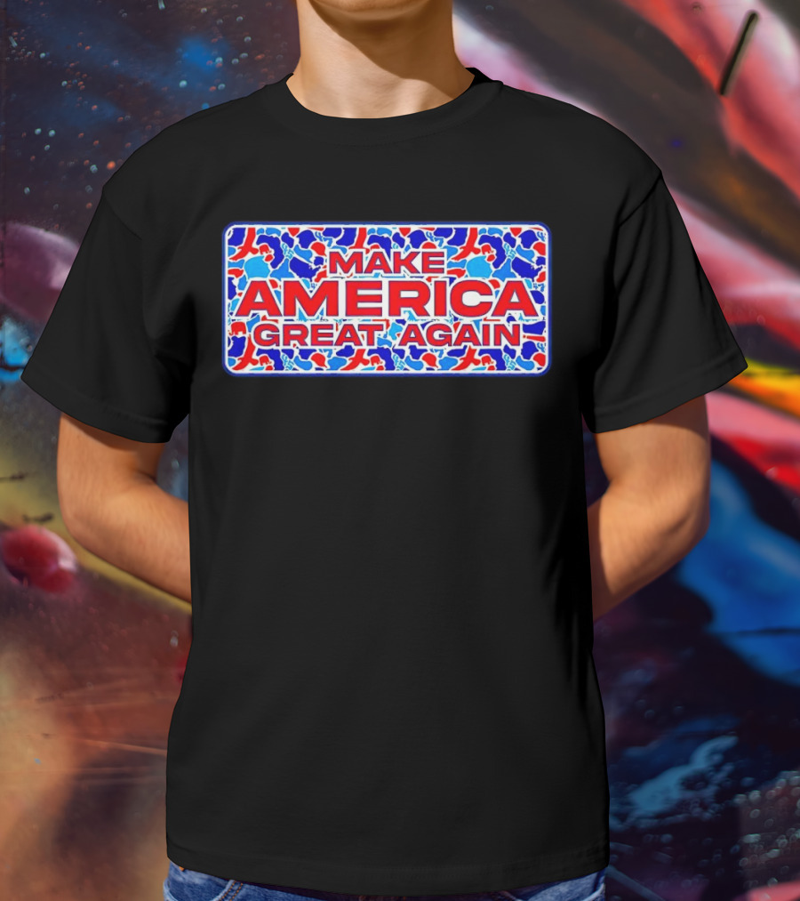 Make America Great Again Camo Red Blue White T-Shirt