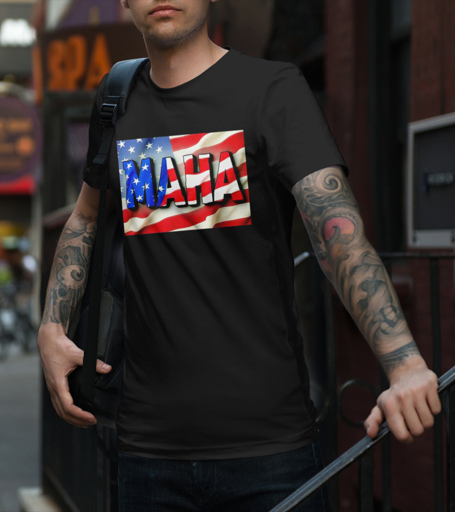 MAHA American Flag USA Patriotic Banner T-Shirt