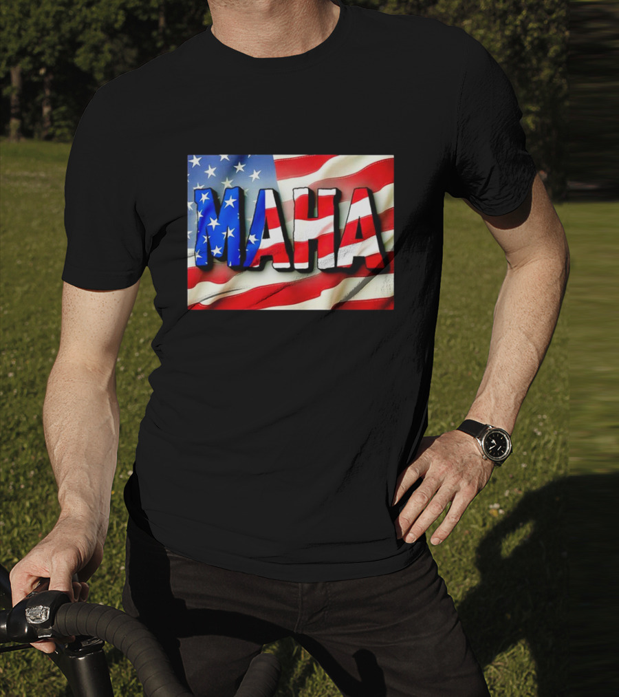 MAHA American Flag USA Patriotic Banner T-Shirt