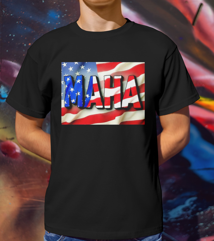 MAHA American Flag USA Patriotic Banner T-Shirt