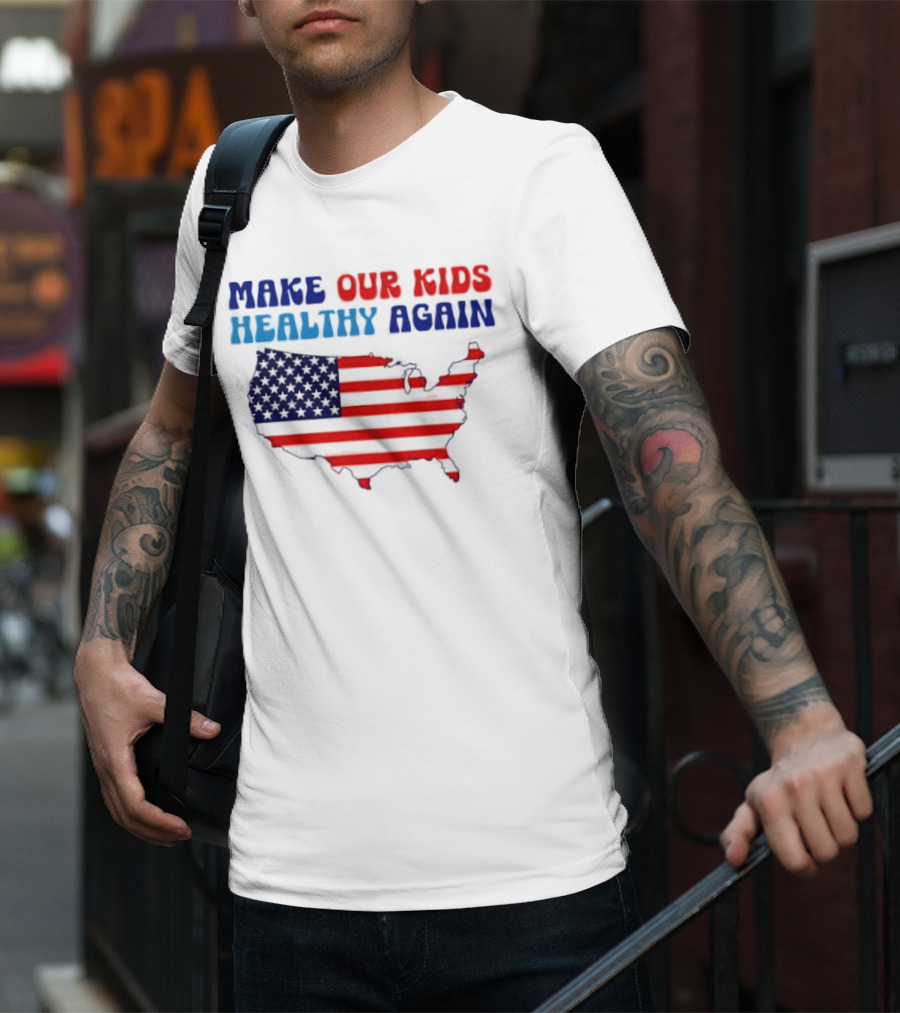 Make Our Kids Healthy Again United States Map T-Shirt